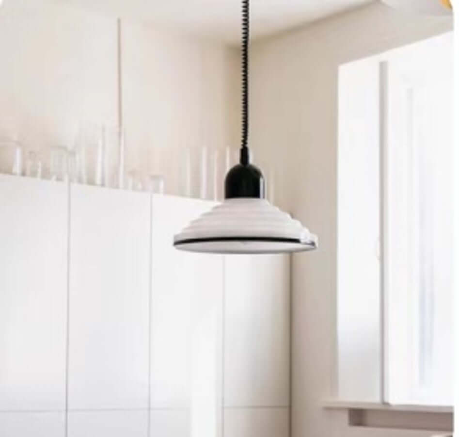 Lampe Pendante À Vent En Verre Crème Français
