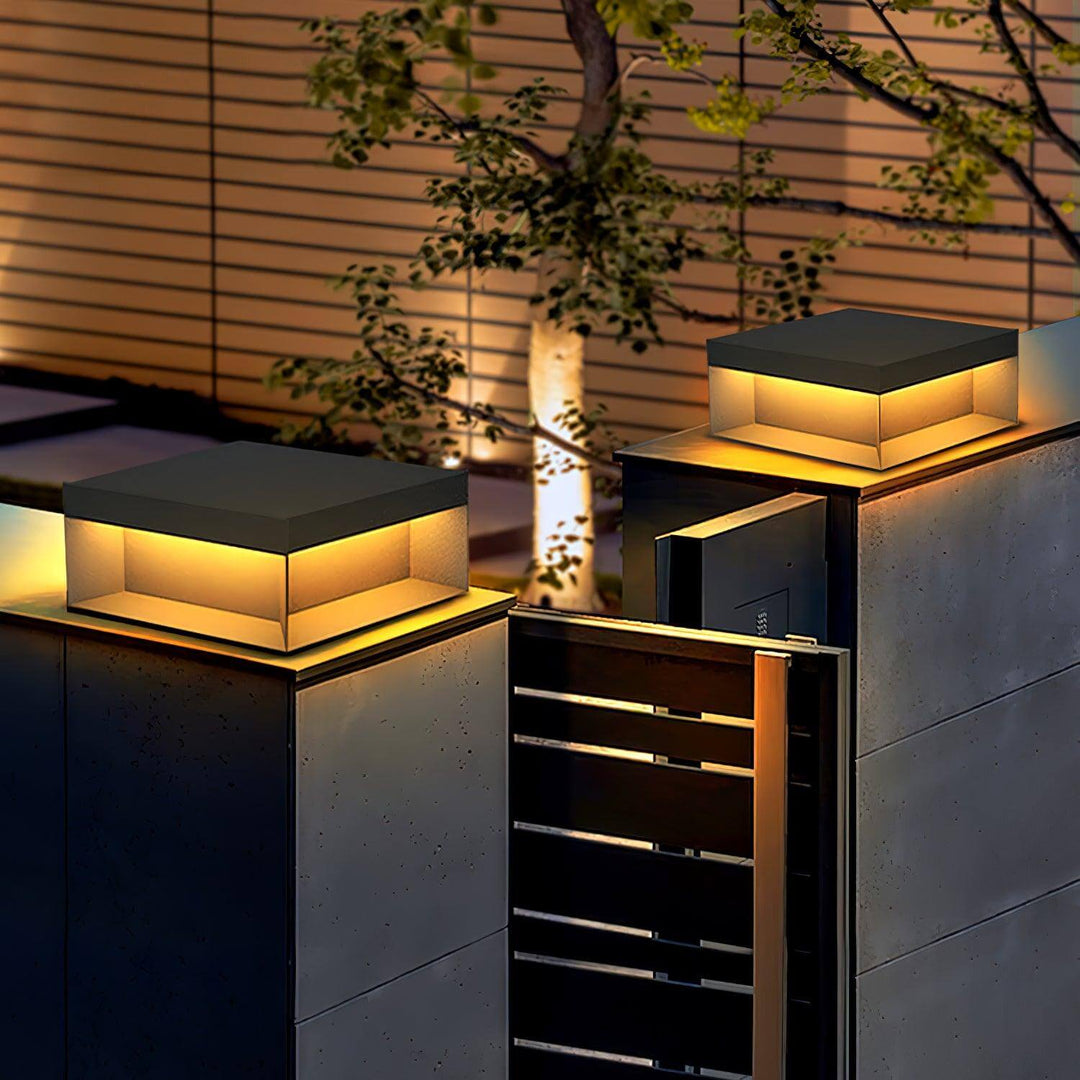 Boîtier Luminaire Extérieur - Éclairage Poteau Solaire LED