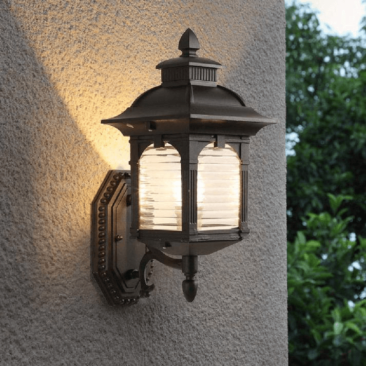 Lampe Murale Extérieure Vintage - Verre Antique