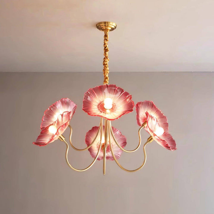 Lustre Fleurs Verre - Éclairage Intérieur