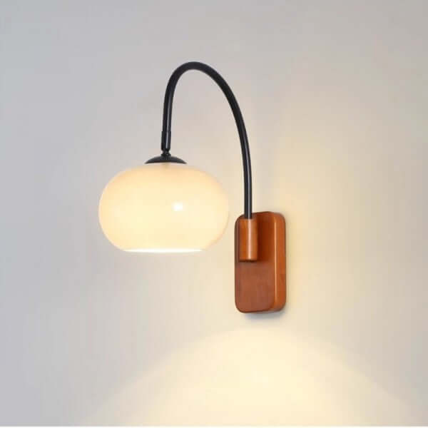 Bauhaus Kaki Applique Murale Pivotante En Verre