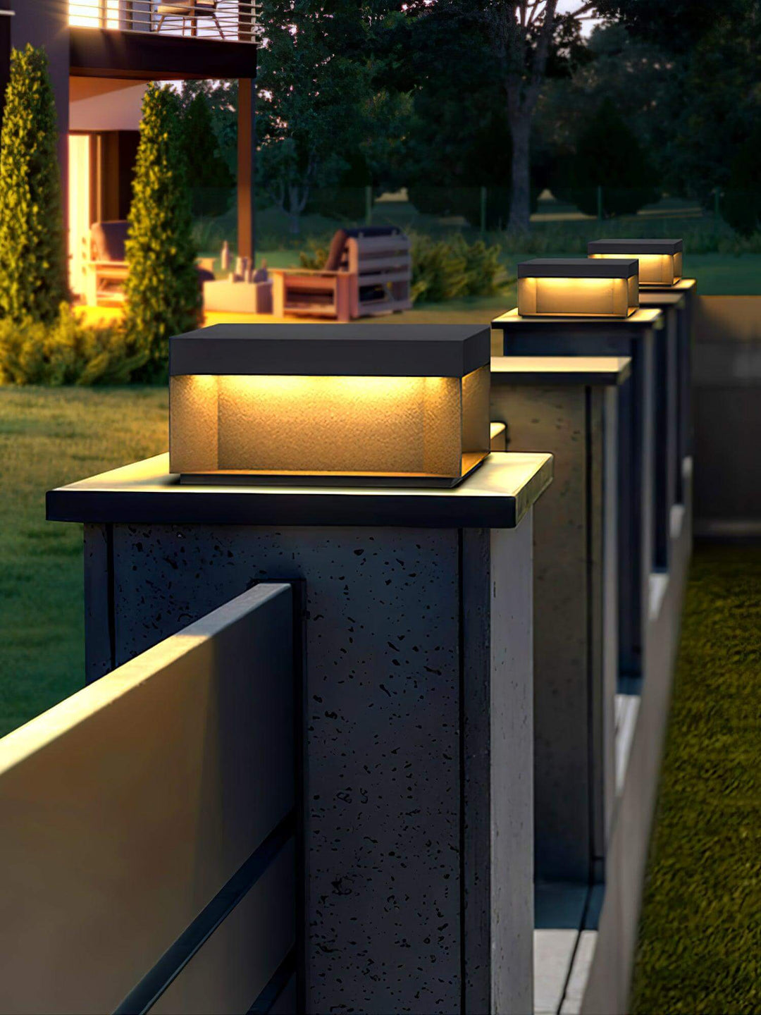 Boîtier Luminaire Extérieur - Éclairage Poteau Solaire LED