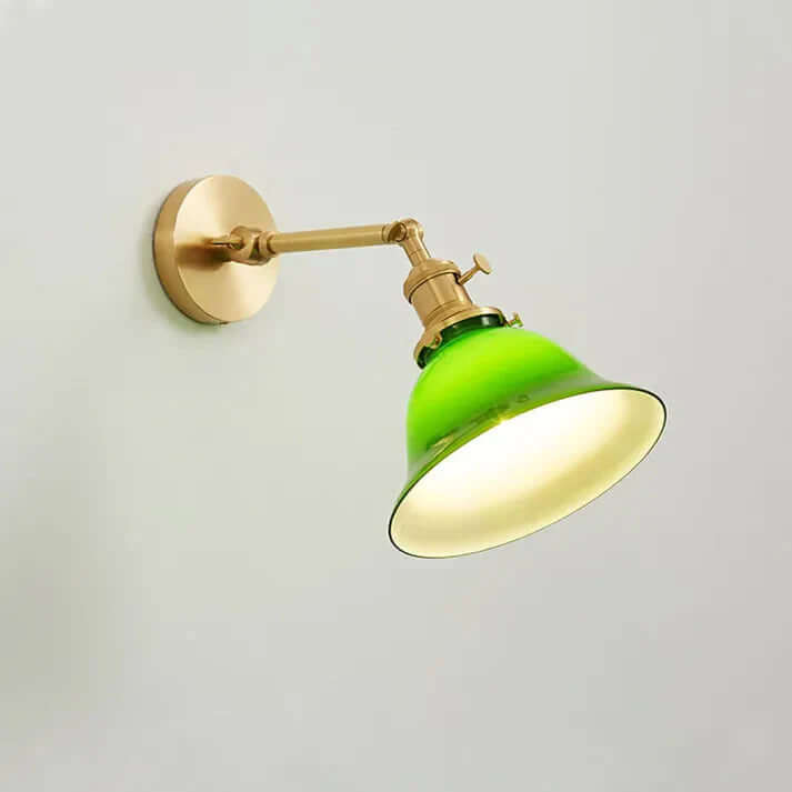 Applique Vintage À Bras Articulé Réglable En Verre Vert