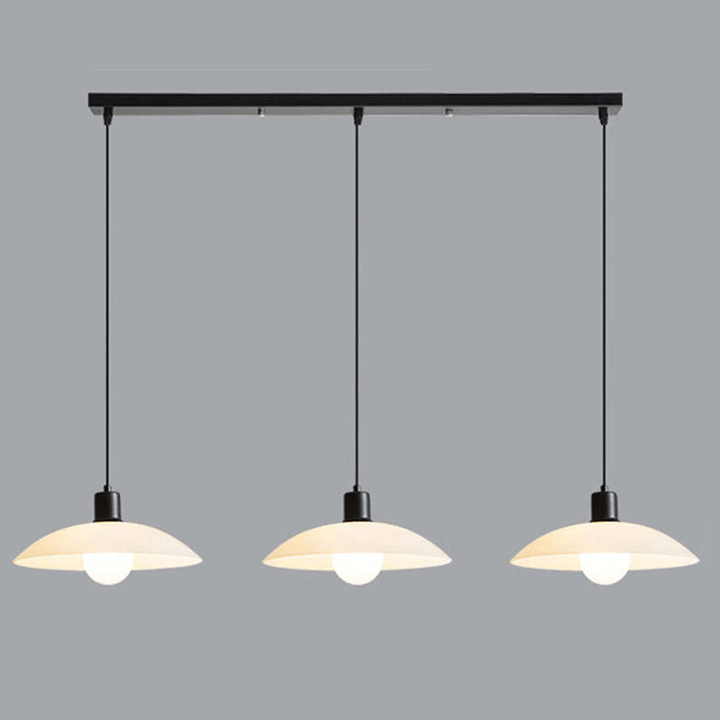 Suspension Minimaliste Disque Verre Blanc