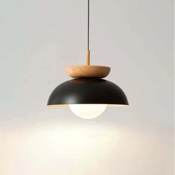 Suspension Luminaire Design Nordique en Bois