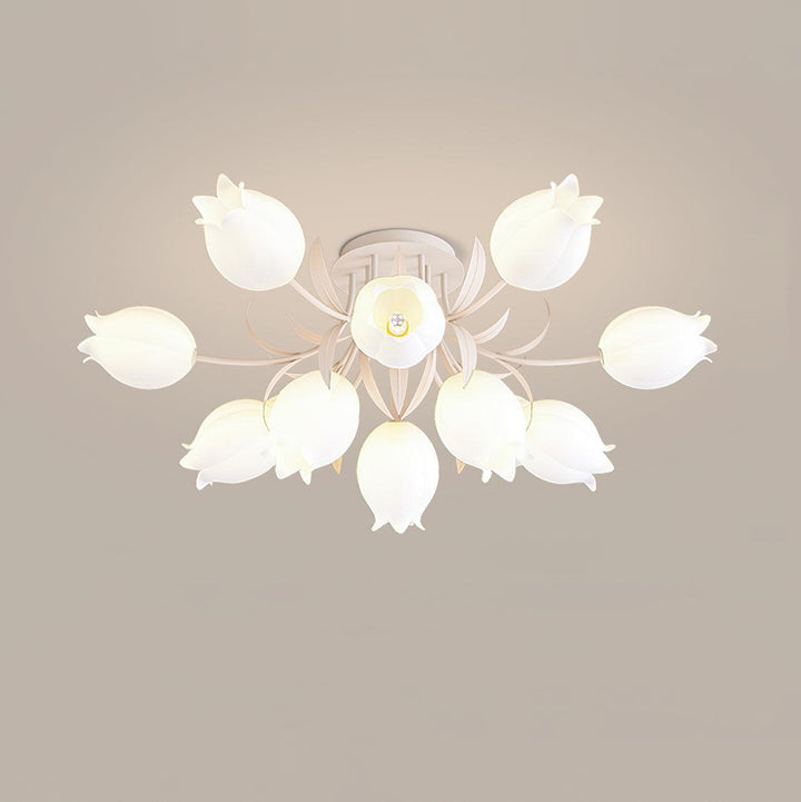 Plafonnier Floral Crème - Éclairage Intérieur Design