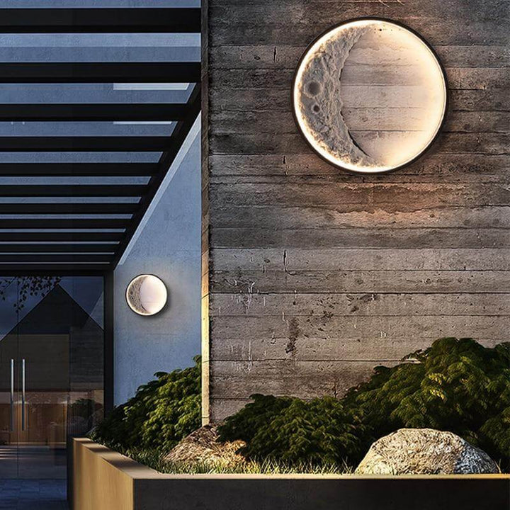 Applique Murale Extérieure LED Forme Lune - Éclairage Moderne IP65