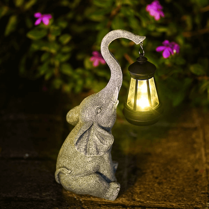 Lampe décorative Éléphant solaire - Jardin et intérieur