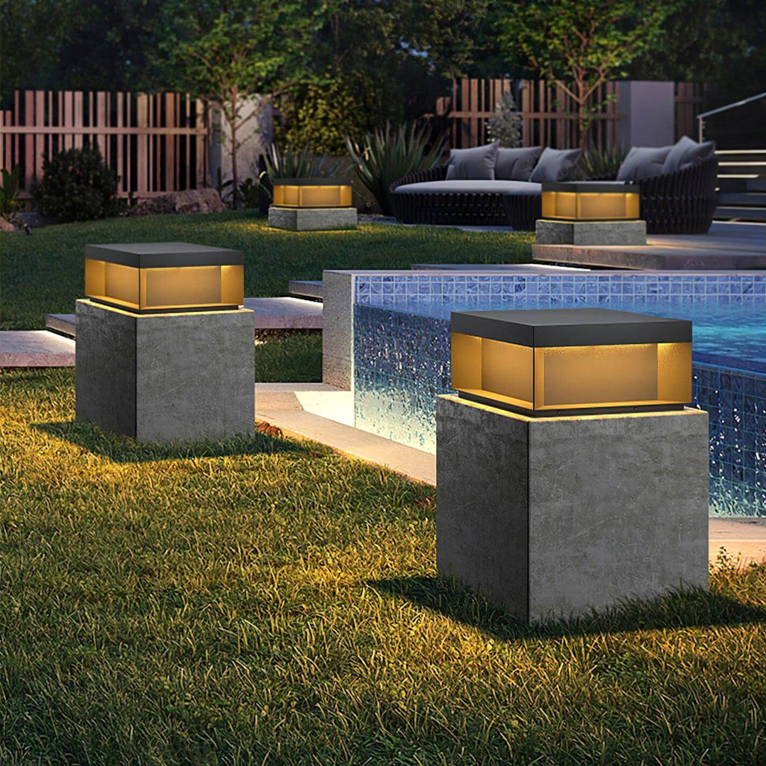 Boîtier Luminaire Extérieur - Éclairage Poteau Solaire LED