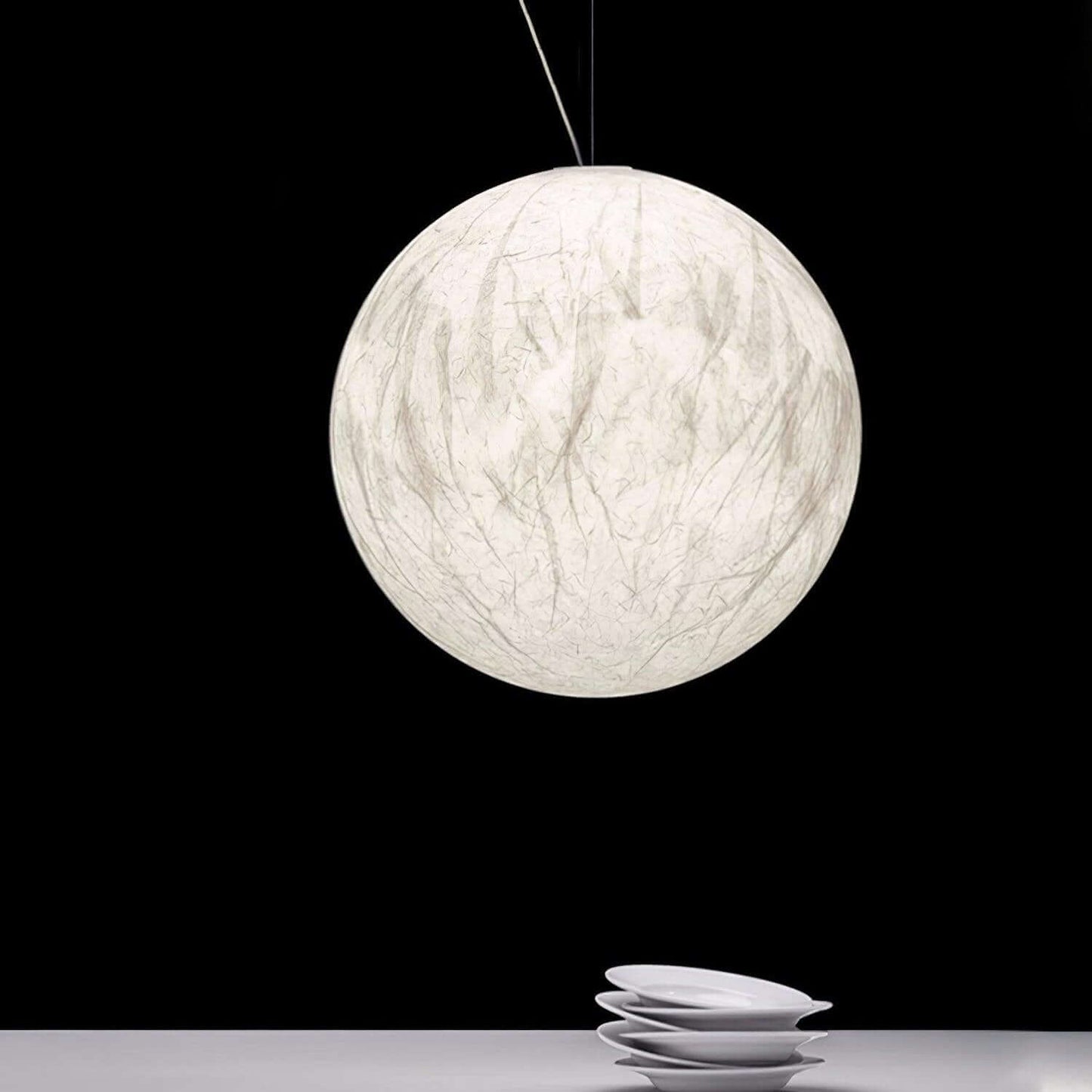 Lampe Pendante En Soie Moon