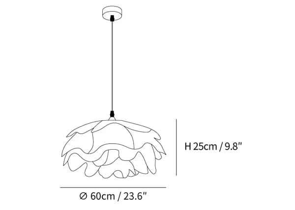 Lampe Pendante Blanche En Forme De Fleur