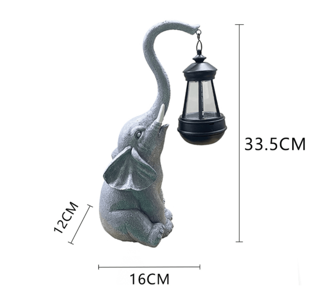 Lampe décorative Éléphant solaire - Jardin et intérieur