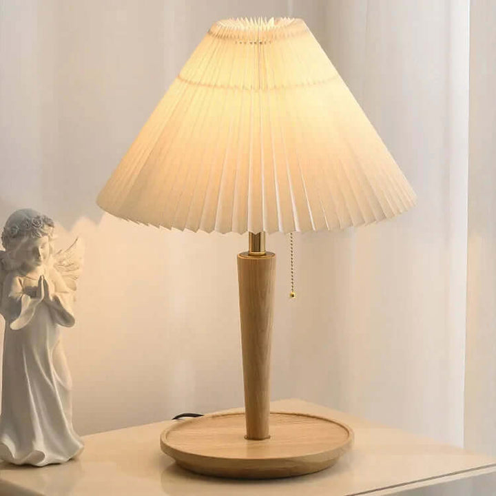 Lampe À Poser En Bois Plissé