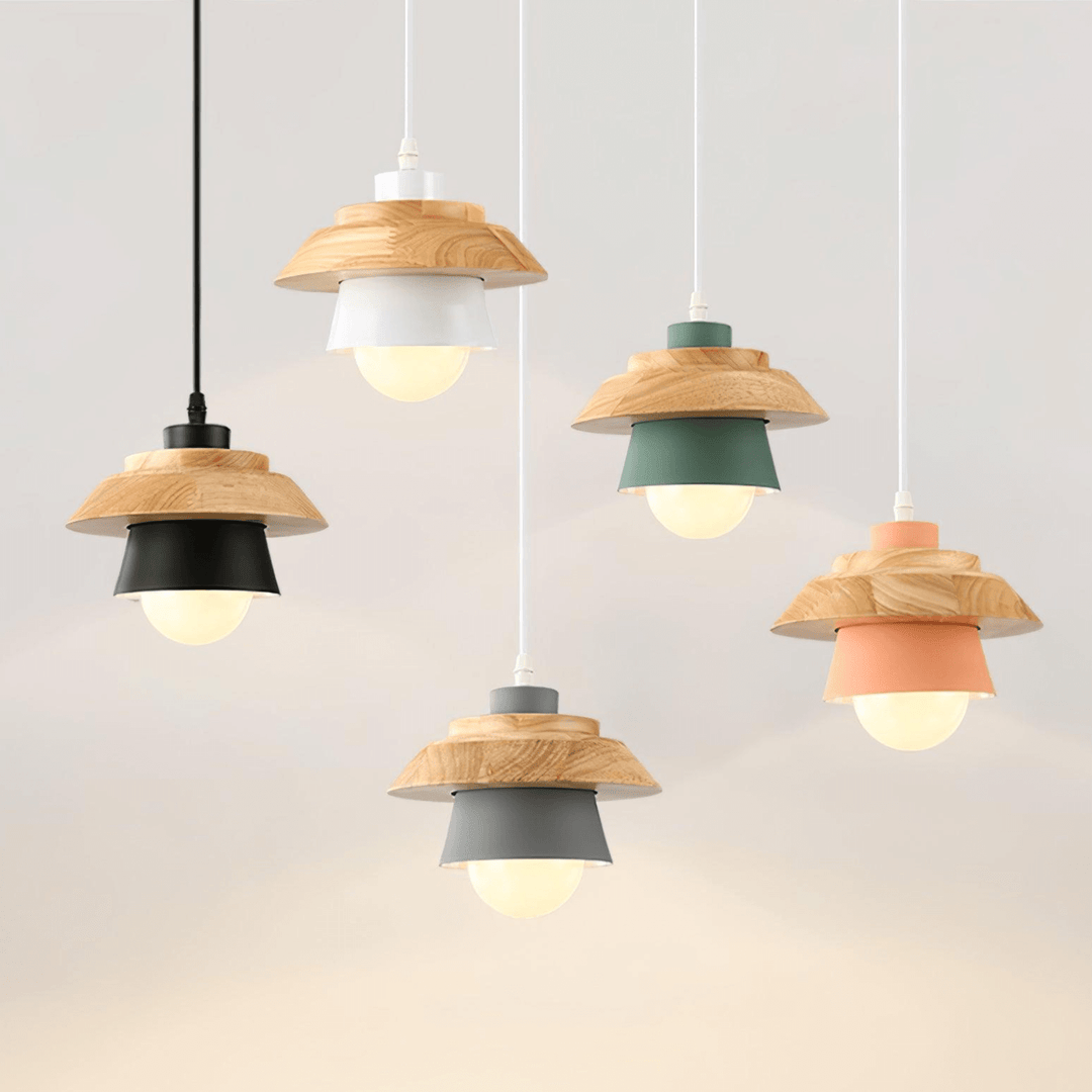 Lampe Pendante En Bois De Pierre