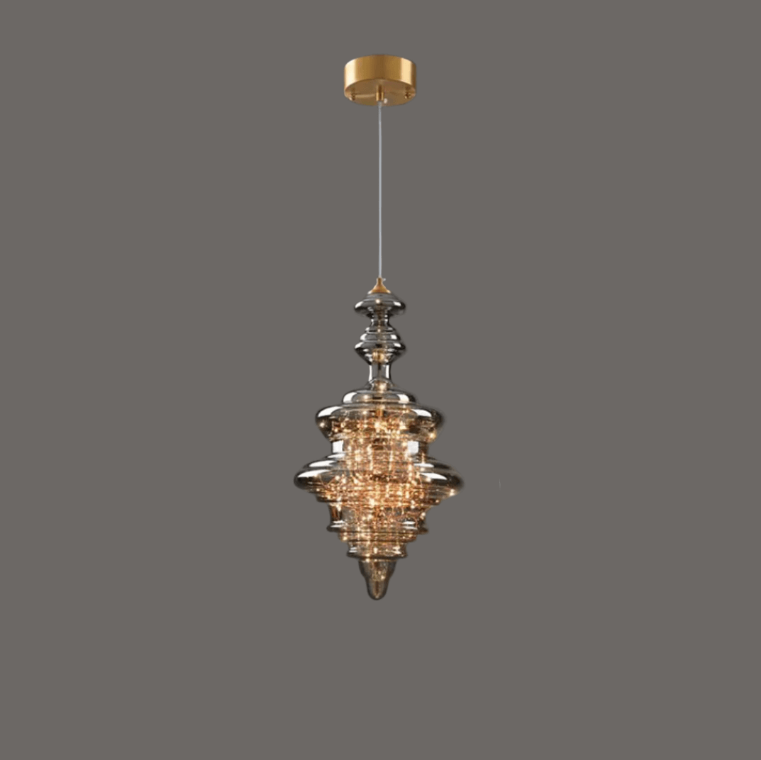 Lampe Suspendue Moderne En Verre Gris Ciel Étoilé