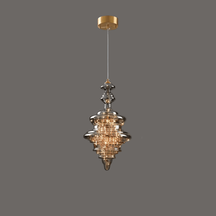 Lampe Suspendue Moderne En Verre Gris Ciel Étoilé