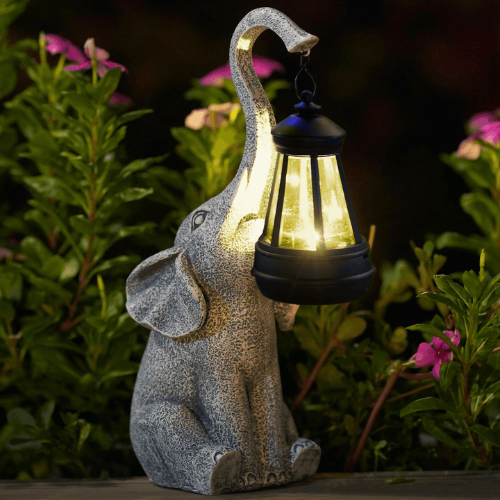 Lampe décorative Éléphant solaire - Jardin et intérieur