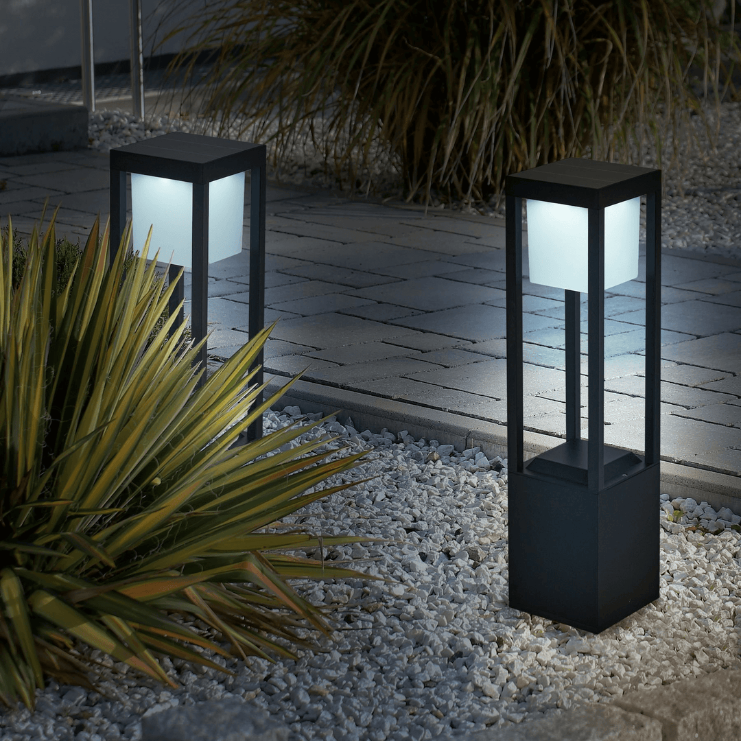 Lampe Solaire Extérieure Cube 60cm - Éclairage LED Efficace