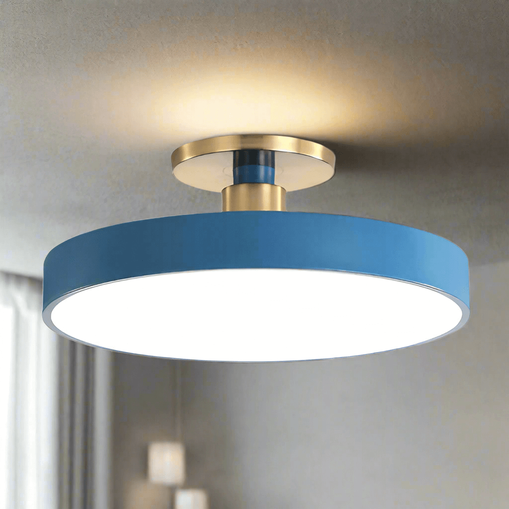 Lampe Encastrée Ronde Style Nordique Chambre À Coucher Acrylique Led Semi Coil Plafonnier