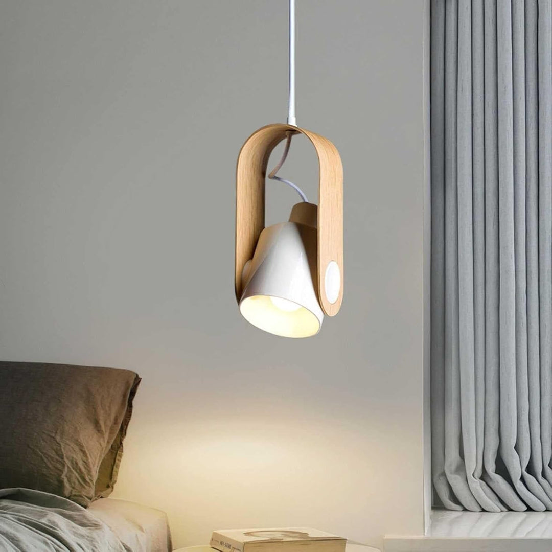 Suspension Luminaire Design Nordique Bois Métal
