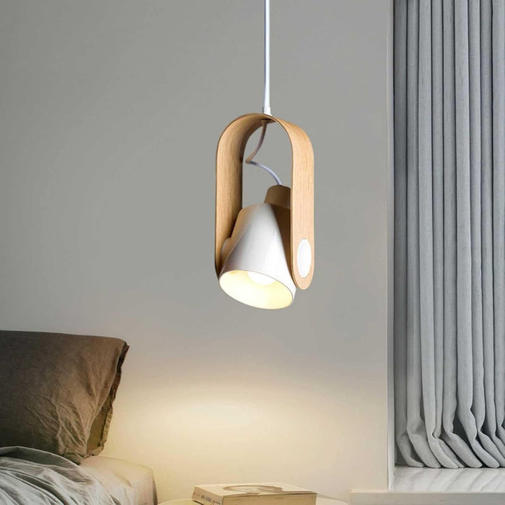 Suspension Luminaire Design Nordique Bois Métal