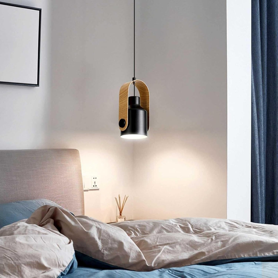 Suspension Luminaire Design Nordique Bois Métal