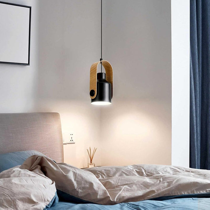 Suspension Luminaire Design Nordique Bois Métal
