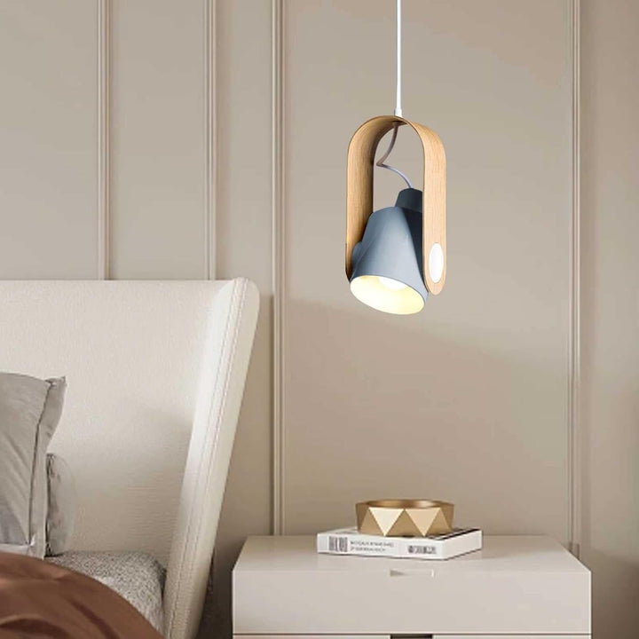 Suspension Luminaire Design Nordique Bois Métal