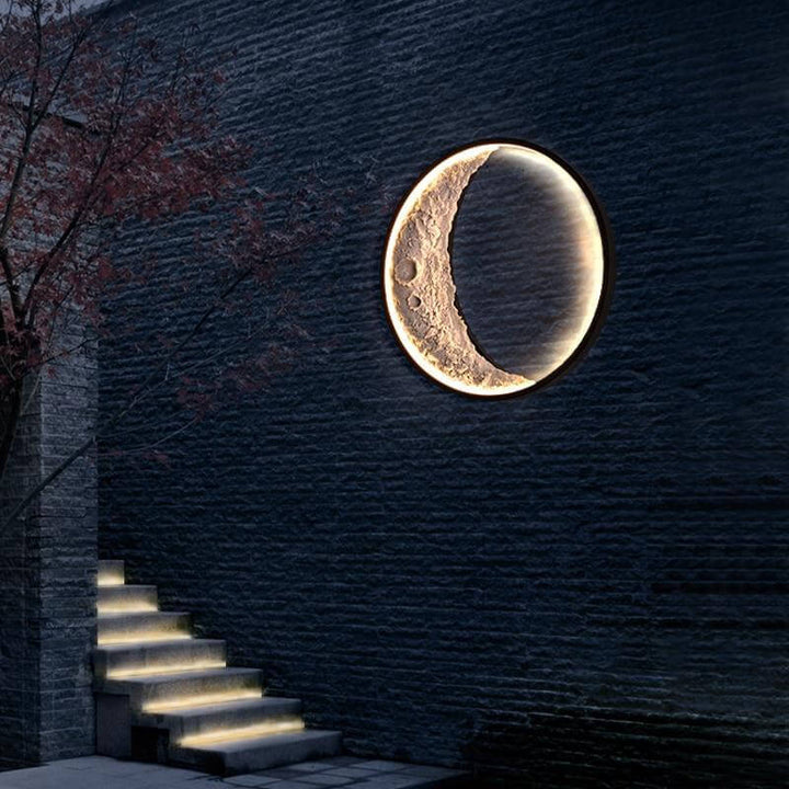 Applique Murale Extérieure LED Forme Lune - Éclairage Moderne IP65