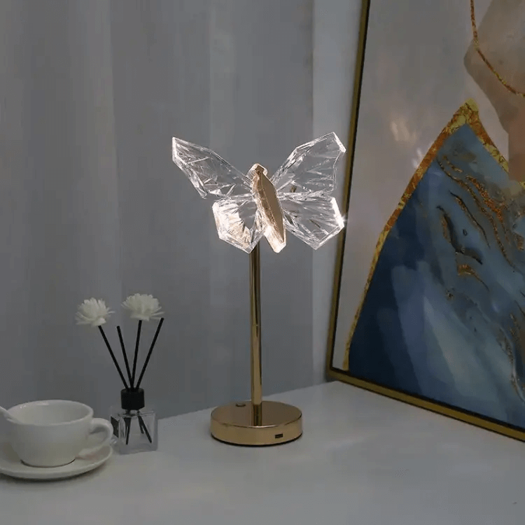 Lampe À Poser En Cristal Butterfly