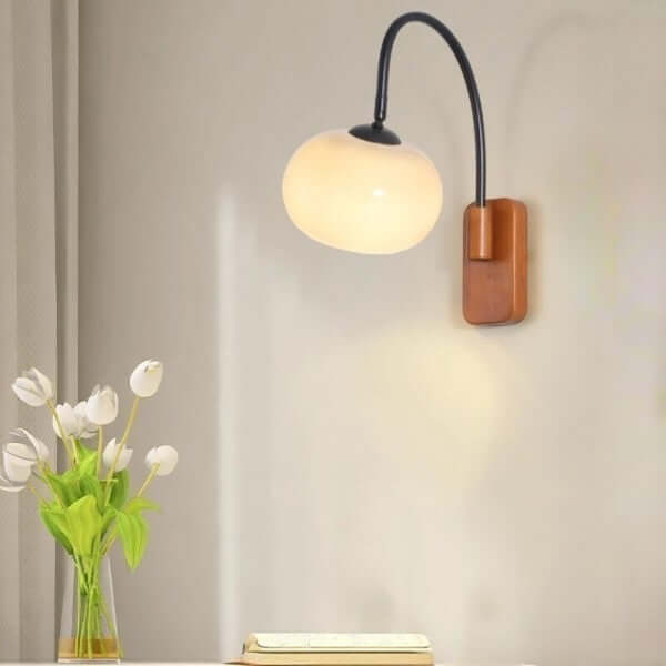 Bauhaus Kaki Applique Murale Pivotante En Verre