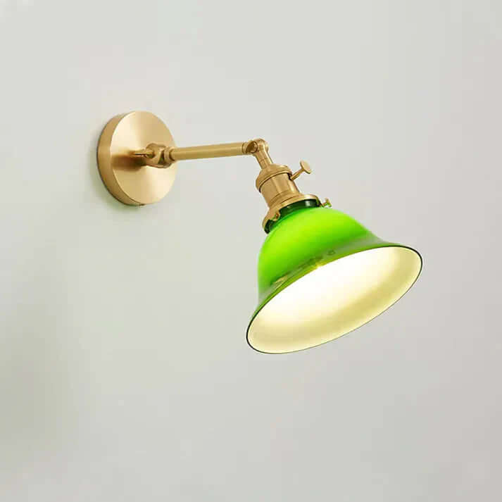 Applique Murale Vintage Réglable - Verre Vert
