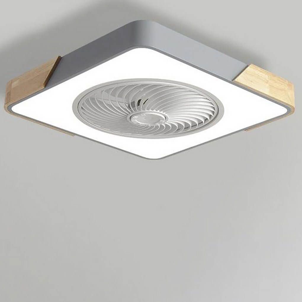 Ventilateur Plafond LED Intégré Rond Carré - Silencieux