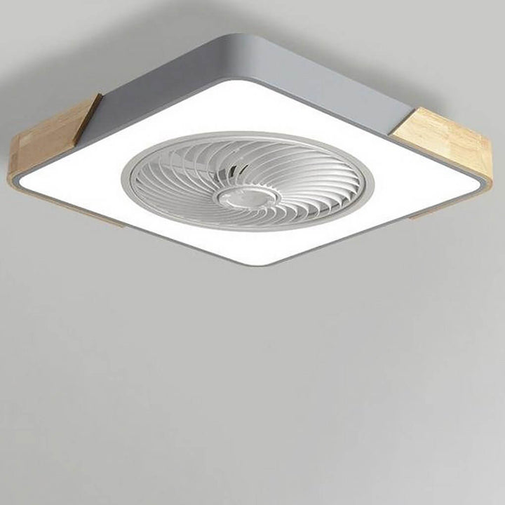 Ventilateur Plafond LED Intégré Rond Carré - Silencieux