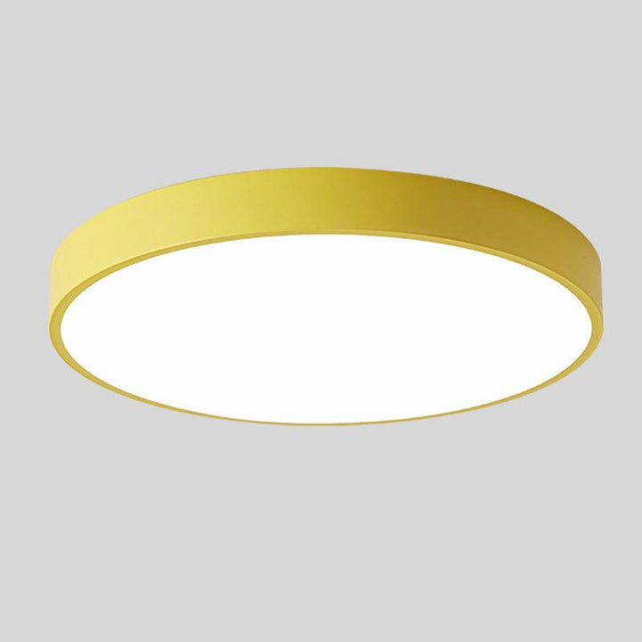 Plafonnier LED Rond Bois Nordique - Éclairage Moderne