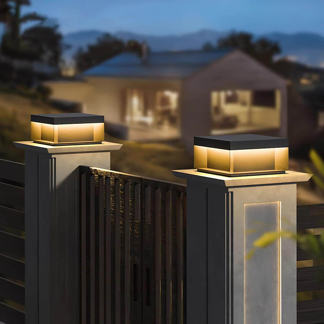 Boîtier Luminaire Extérieur - Éclairage Poteau Solaire LED