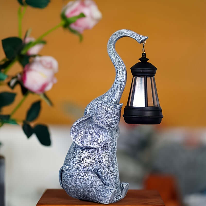 Lampe décorative Éléphant solaire - Jardin et intérieur