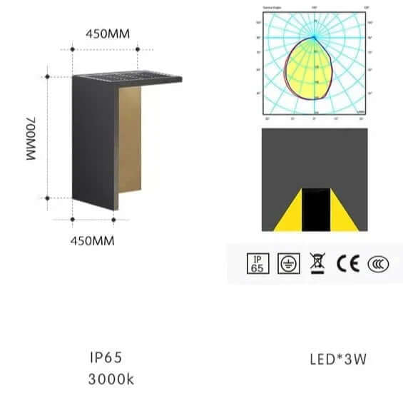 Lampe Solaire Extérieure Design Minimaliste