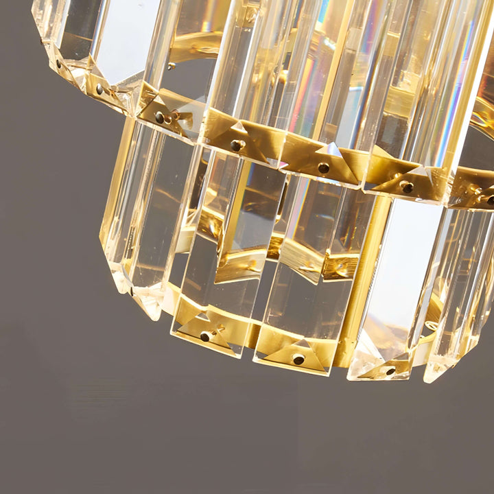Fernando - Suspension Ronde En Verre Cristal À Étages