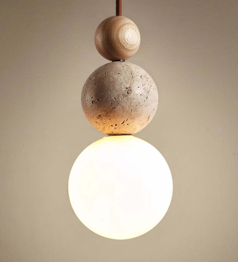 Suspension Moderne Travertin - Éclairage Intérieur