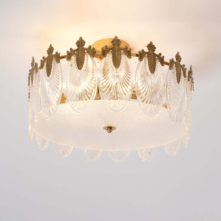 Motif Décoratif Lustre Rond En Verre