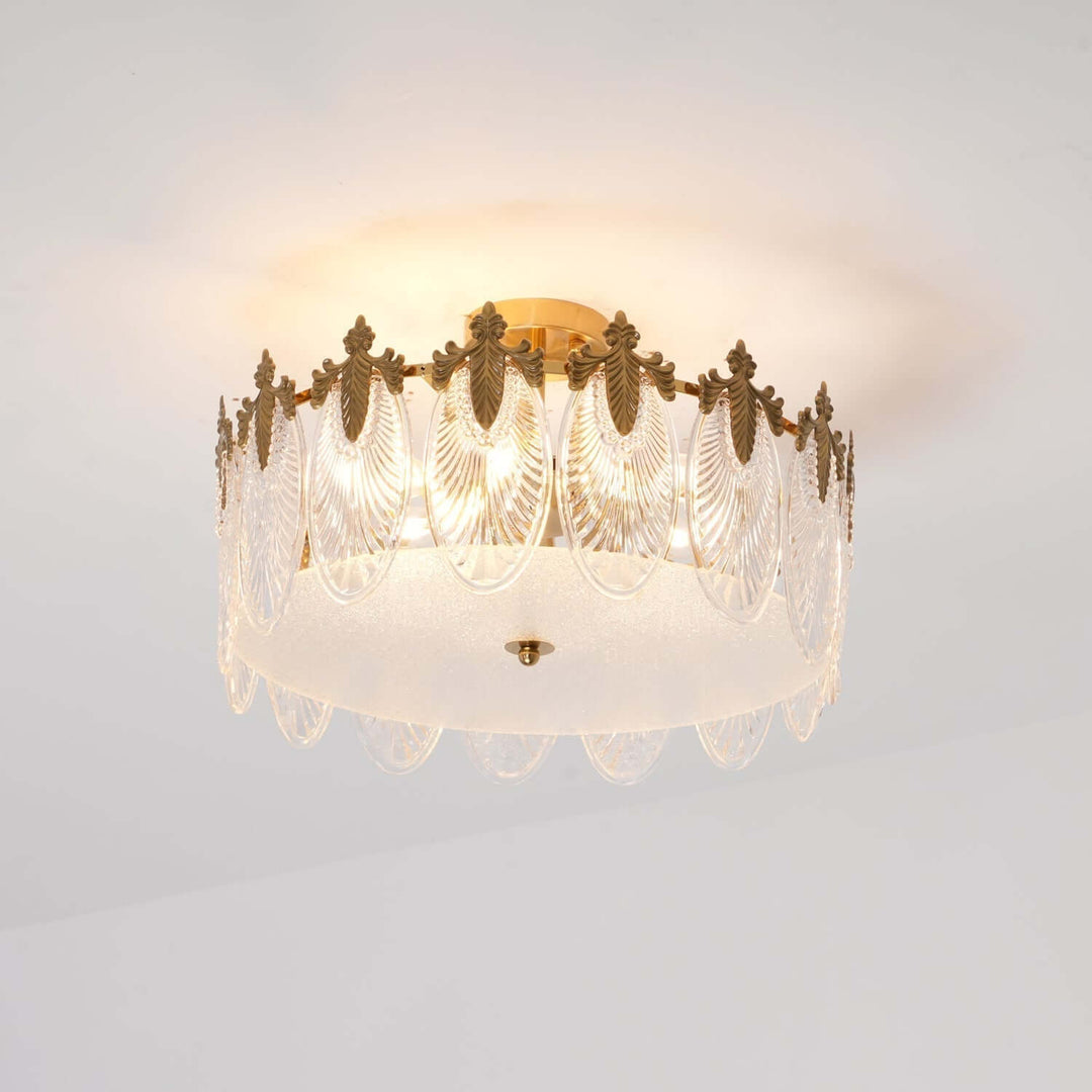 Motif Décoratif Lustre Rond En Verre