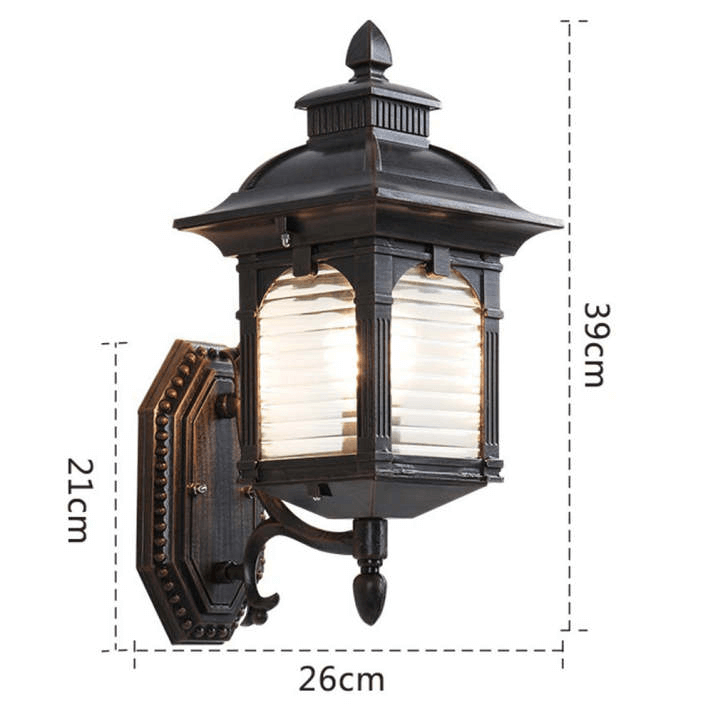 Lampe Murale Extérieure Vintage - Verre Antique