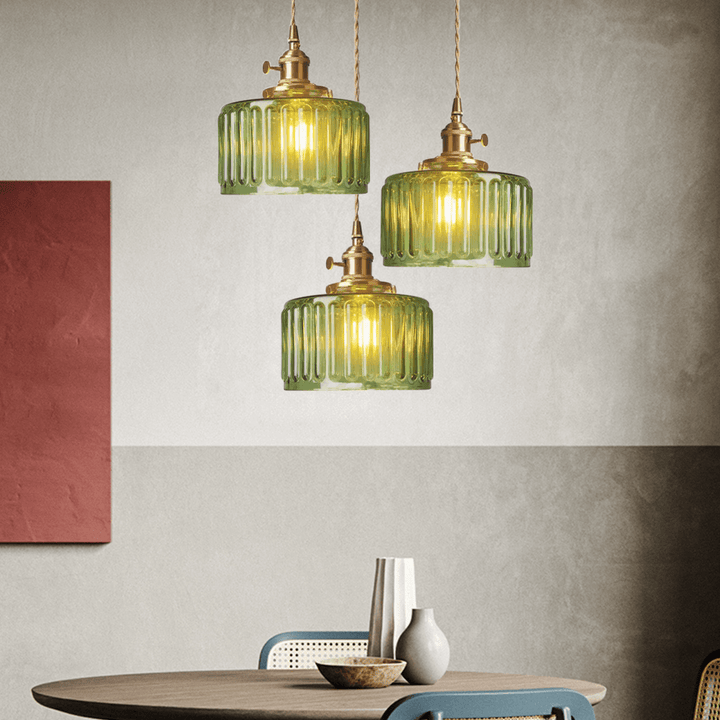 Suspension Vintage Verre Cylindrique - éclairage intérieur