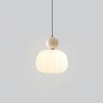Abat-jour en plastique beige et blanc