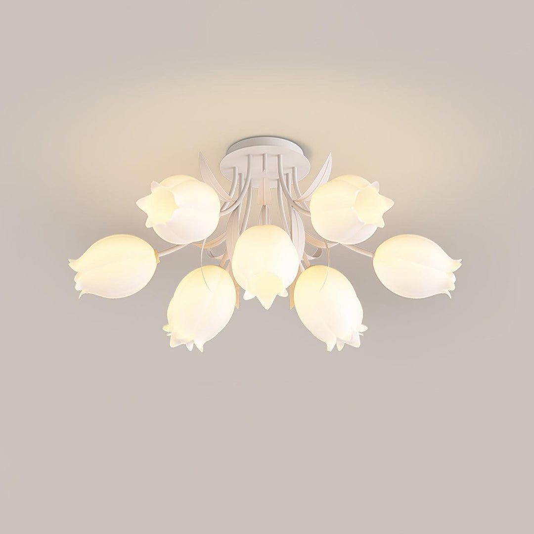 Plafonnier Floral Crème - Éclairage Intérieur Design