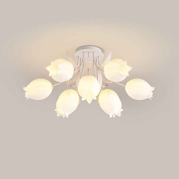 Plafonnier Floral Crème - Éclairage Intérieur Design