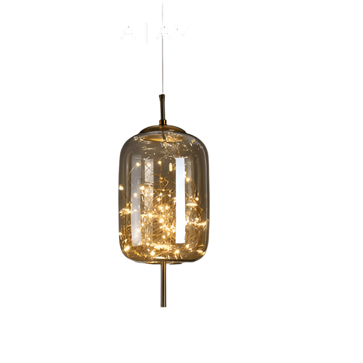 Suspension Lumineuse Verre Brun - Décoration Intérieure