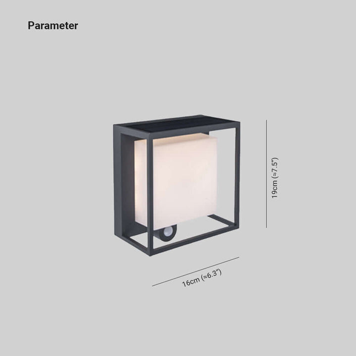 Lampe Murale Extérieure Solaire LED Rectangulaire IP65