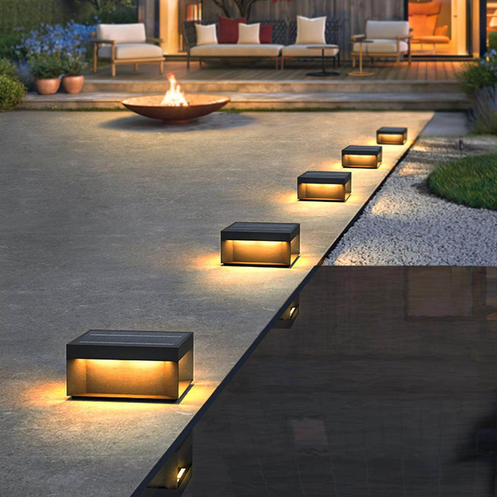 Boîtier Luminaire Extérieur - Éclairage Poteau Solaire LED